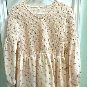 Women's size large babydoll top